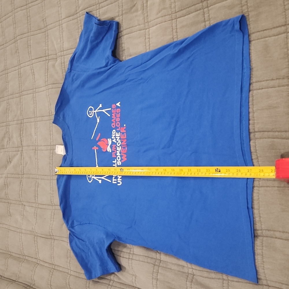 Gildan Fun Graphic Blue Tee Size L! - Picture 8 of 8